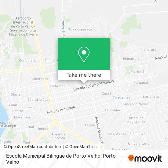 Mapa Escola Municipal Bilingue de Porto Velho