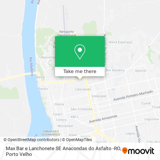 Mapa Max Bar e Lanchonete SE Anacondas do Asfalto -RO