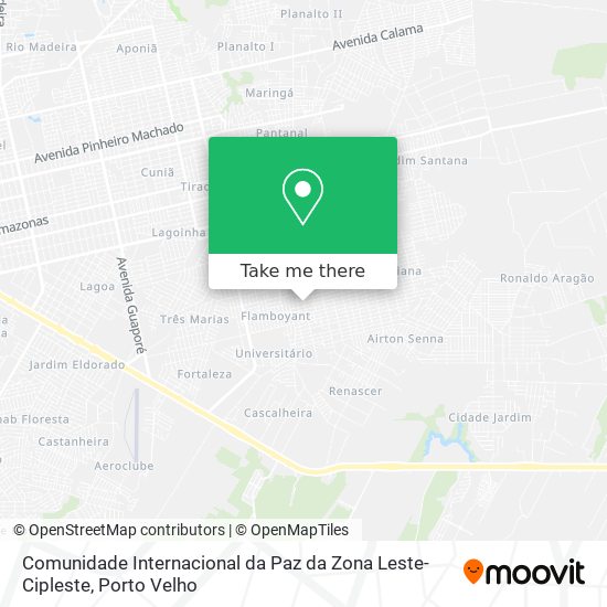 Comunidade Internacional da Paz da Zona Leste-Cipleste map