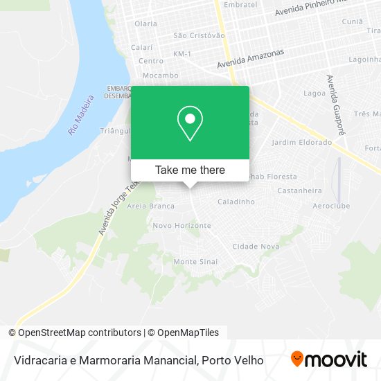 Mapa Vidracaria e Marmoraria Manancial