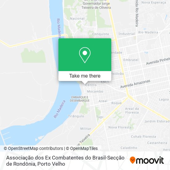 Mapa Associação dos Ex Combatentes do Brasil-Secção de Rondônia