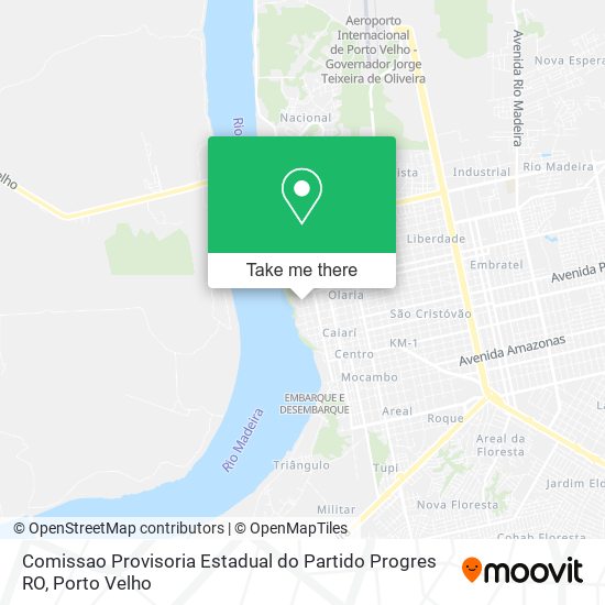 Comissao Provisoria Estadual do Partido Progres RO map