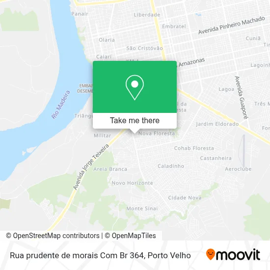 Rua prudente de morais Com Br 364 map