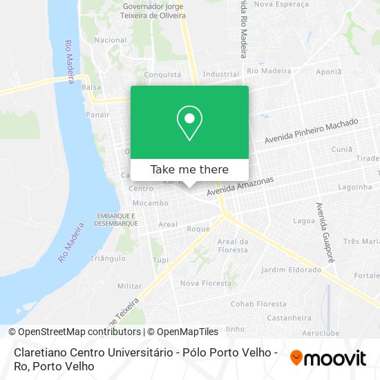 Claretiano Centro Universitário - Pólo Porto Velho - Ro map