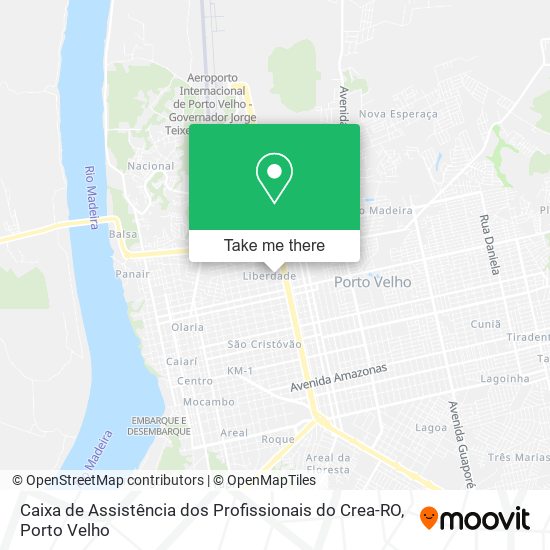 Caixa de Assistência dos Profissionais do Crea-RO map