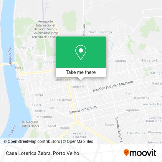 Casa Loterica Zebra map