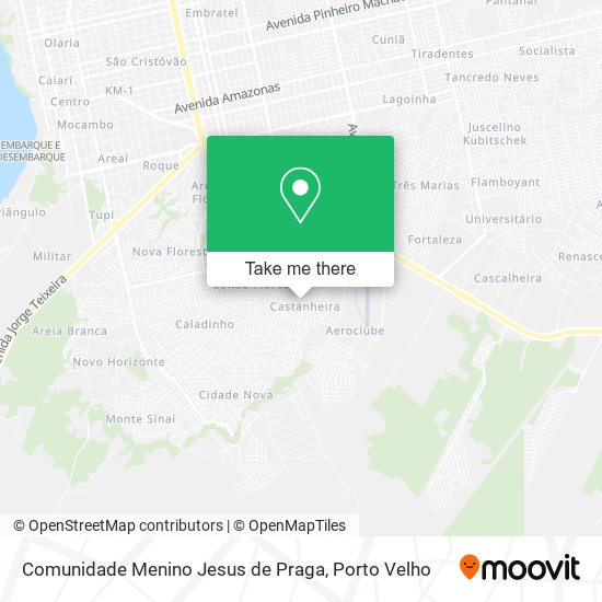 Mapa Comunidade Menino Jesus de Praga