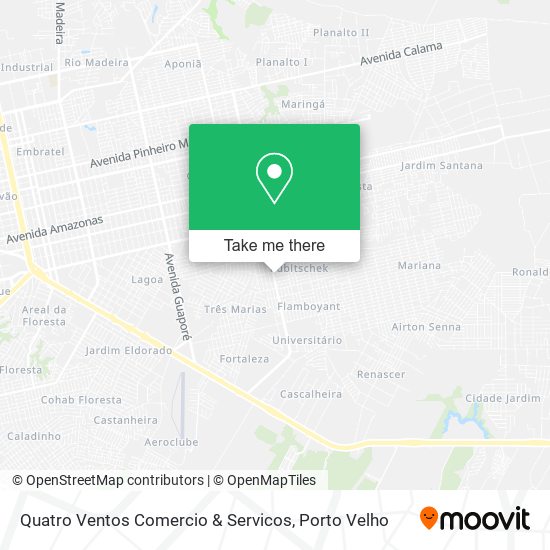 Quatro Ventos Comercio & Servicos map