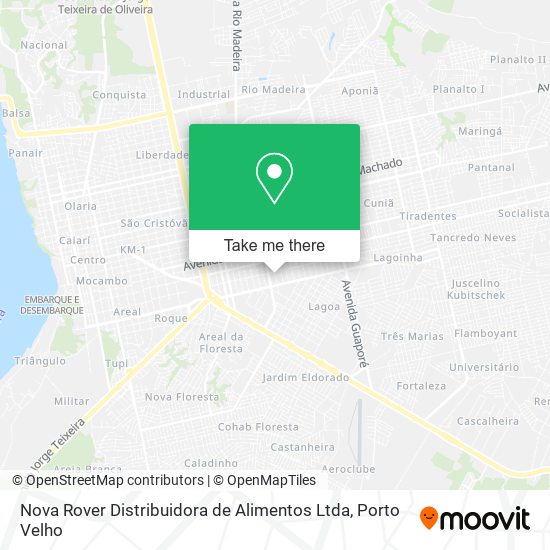 Mapa Nova Rover Distribuidora de Alimentos Ltda