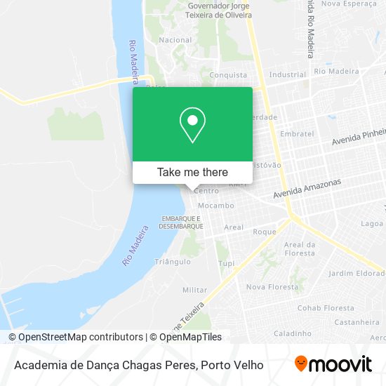 Mapa Academia de Dança Chagas Peres