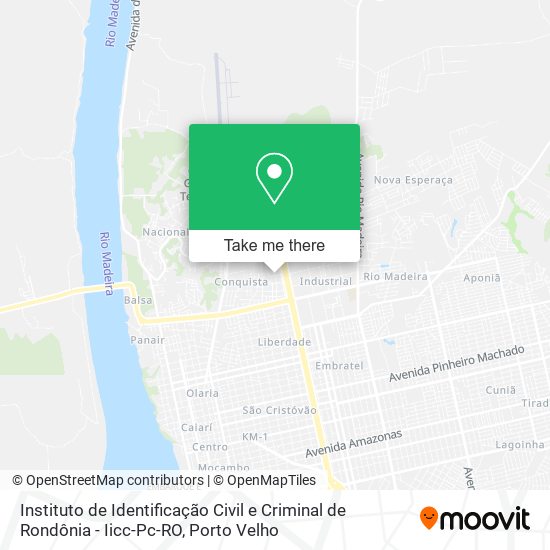 Mapa Instituto de Identificação Civil e Criminal de Rondônia - Iicc-Pc-RO