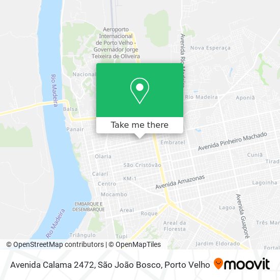 Mapa Avenida Calama 2472, São João Bosco