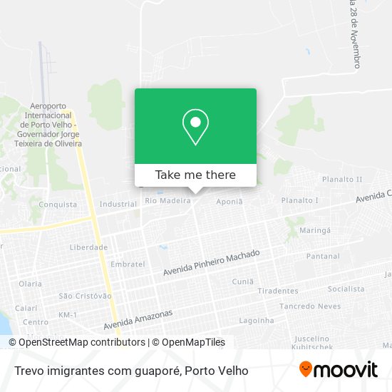 Trevo imigrantes com guaporé map