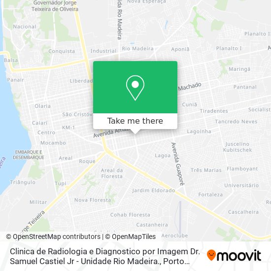 Clinica de Radiologia e Diagnostico por Imagem Dr. Samuel Castiel Jr - Unidade Rio Madeira. map