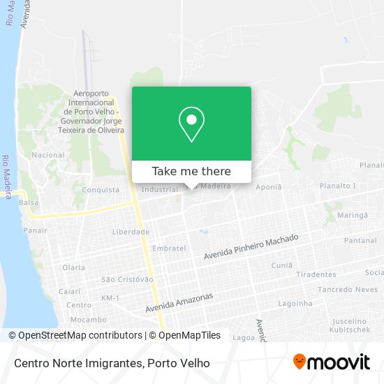 Mapa Centro Norte Imigrantes