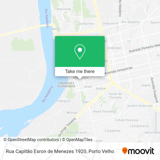 Rua Capitão Esron de Menezes 1920 map