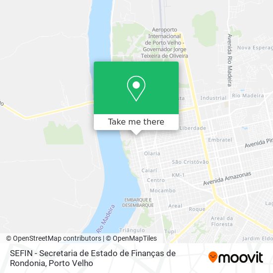 SEFIN - Secretaria de Estado de Finanças de Rondonia map