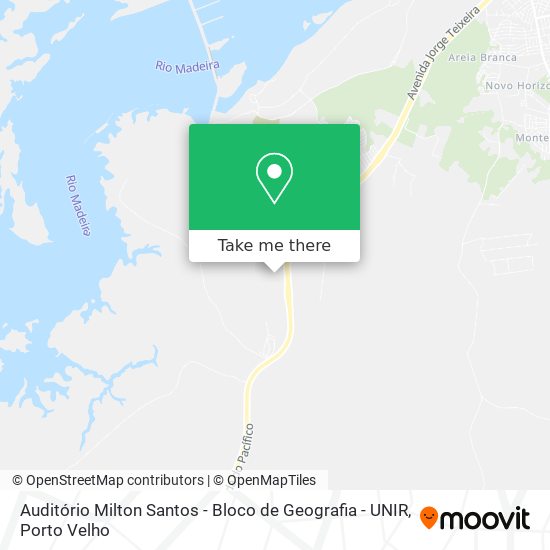 Mapa Auditório Milton Santos - Bloco de Geografia - UNIR