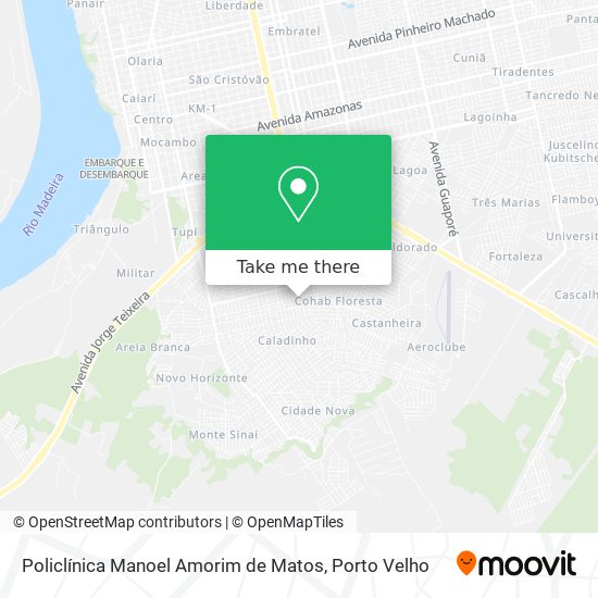 Mapa Policlínica Manoel Amorim de Matos