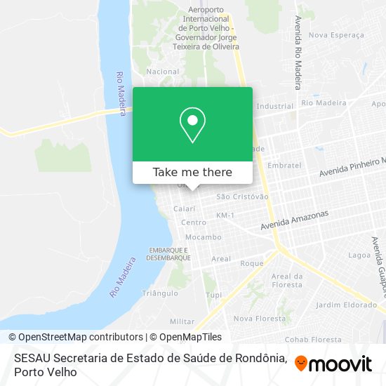 SESAU Secretaria de Estado de Saúde de Rondônia map