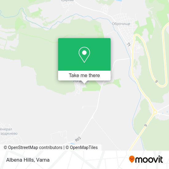 Albena Hills map
