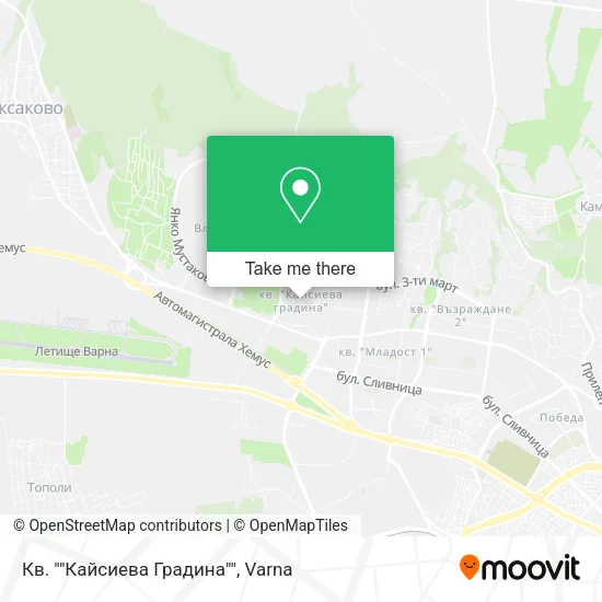 Карта Кв. ""Кайсиева Градина""