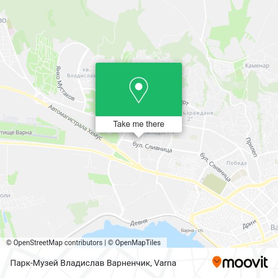 Карта Парк-Музей Владислав Варненчик