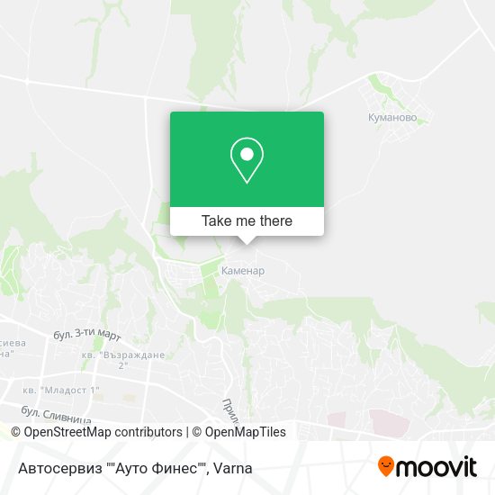 Карта Автосервиз ""Ауто Финес""