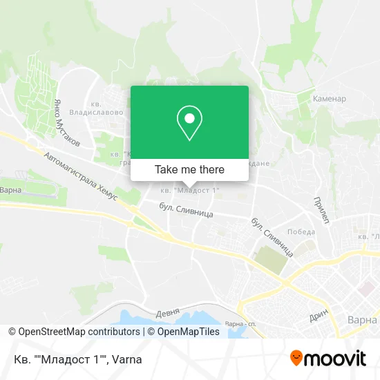 Карта Кв. ""Младост 1""