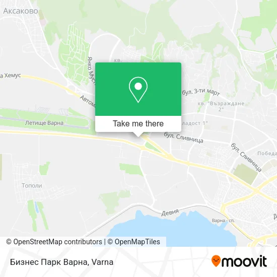 Карта Бизнес Парк Варна