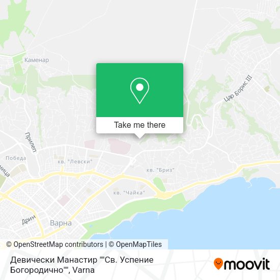 Карта Девически Манастир ""Св. Успение Богородично""