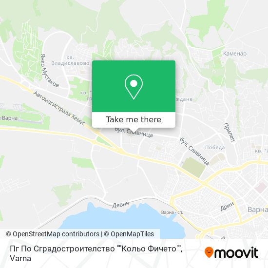 Пг По Сградостроителство ""Кольо Фичето"" map