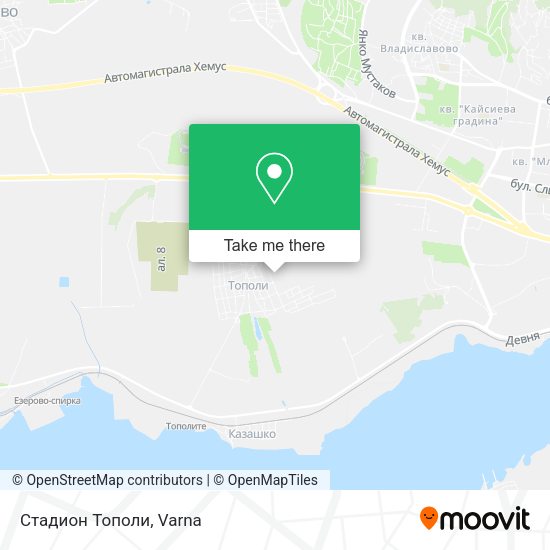 Карта Стадион Тополи