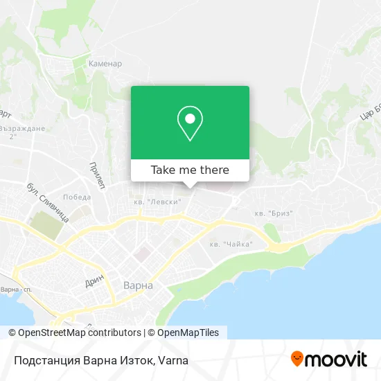 Карта Подстанция Варна Изток