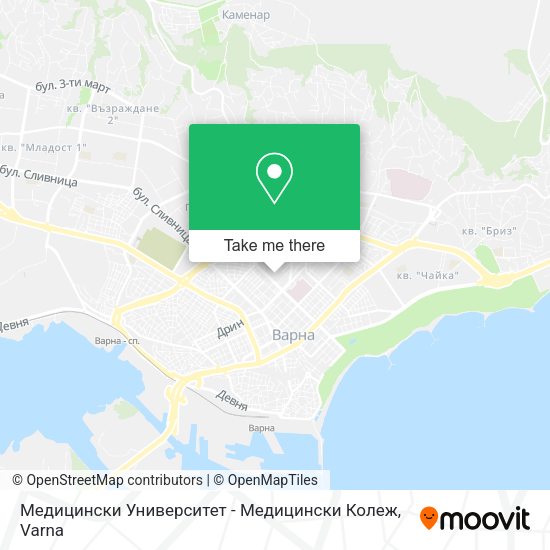 Карта Медицински Университет - Медицински Колеж