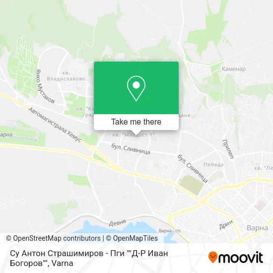 Карта Су Антон Страшимиров - Пги ""Д-Р Иван Богоров""