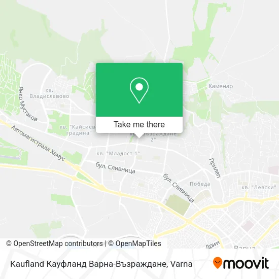 Карта Kaufland Кауфланд Варна-Възраждане