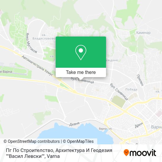 Карта Пг По Строителство, Архитектура И Геодезия ""Васил Левски""