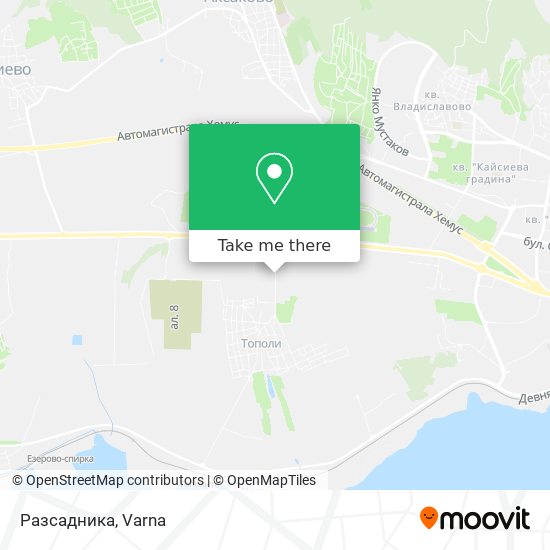 Разсадника map