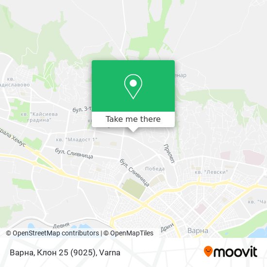 Варна, Клон 25 (9025) map