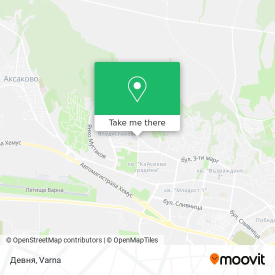 Девня map