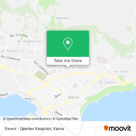 Еконт - Цветен Квартал map