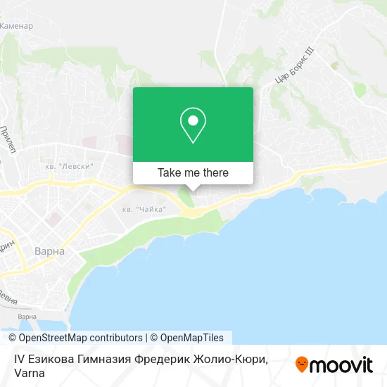 Карта IV Езикова Гимназия Фредерик Жолио-Кюри