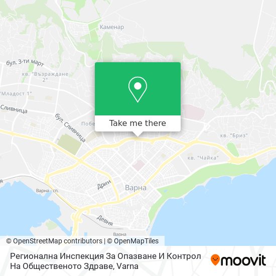 Карта Регионална Инспекция За Опазване И Контрол На Общественото Здраве