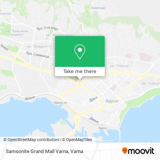 Samsonite Grand Mall Varna map