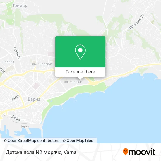 Карта Детска ясла N2 Моряче