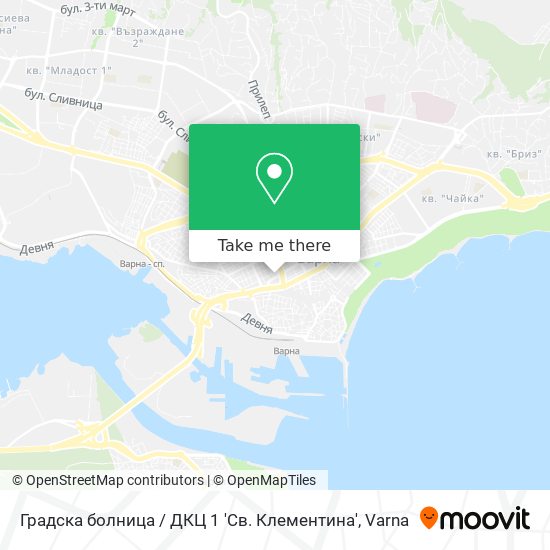 Градска болница / ДКЦ 1 'Св. Клементина' map