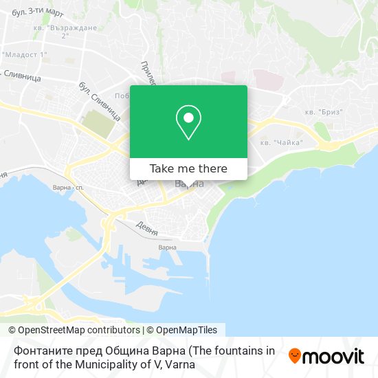 Фонтаните пред Община Варна map