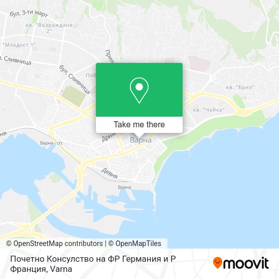 Карта Почетно Консулство на ФР Германия и Р Франция
