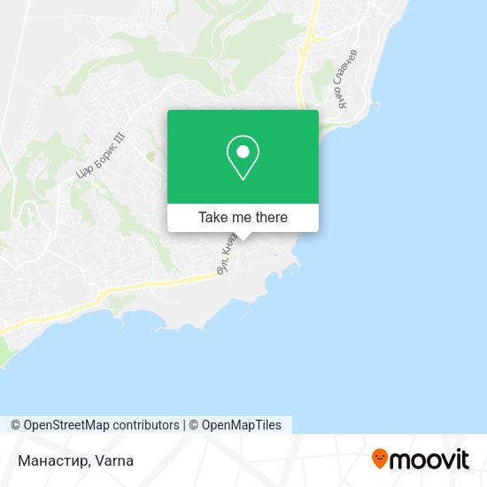 Манастир map